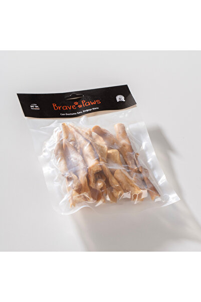 BRAVE PAWS Lamb Headskin Stick - Kuzu Kelle Derisi 100 gr Köpek Ödül Maması %100 Kuzu