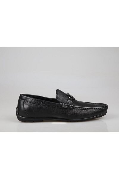 MARCOMEN 21147 Genuine Leather Black Men's Casual Shoes