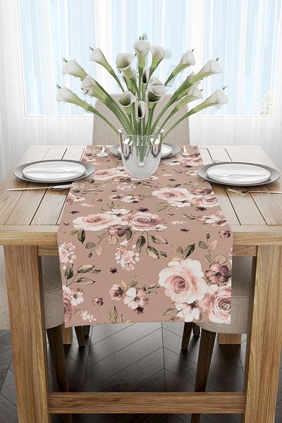 Cango Home Yellow Ethnic Motif Abstract Patterned Digital Printed Runner Cgh1347-Rn