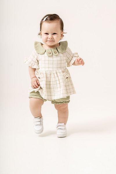 JNF kids Baby Girl Buttoned Printed Dress