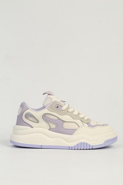 Benetton White Lilac Women's Sports Shoes Imported Bni-11571