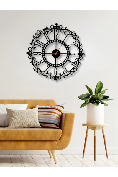 ecrin tuhafiye hobi Dekoratif Ahşap Duvar Saati Ev Hediyelik Duvar Saati