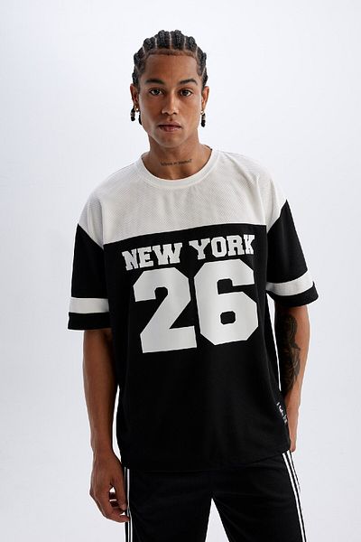 DeFacto Μπλουζάκι ποδηλάτου Oversize Fit DeFactoFit A1696AX24SM