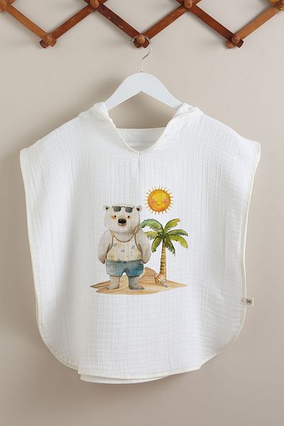 Tuğba Kuğu 4 Layer Muslin Poncho - Summer Vibes
