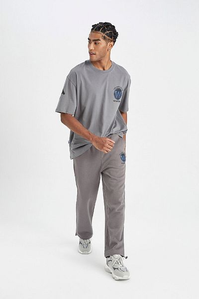 DeFacto Fit Nba Golden State Warriors Oversize κοντομάνικο μπλουζάκι με φαρδιά εφαρμογή με λαιμόκοψη