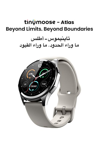 Tinymoose Atlas Smartwatch – HD AMOLED, 150+ Sports, 30M Waterproof, AI Features, GPS, Bluetooth Call