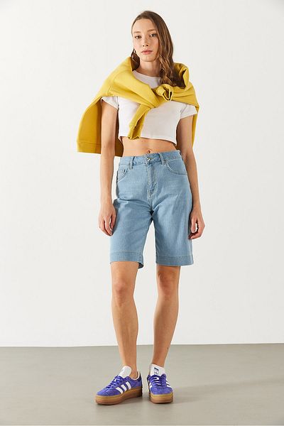 VENA Pantaloni scurți de jeans Gabriel Med Blue Regular Fit - MED BLUE