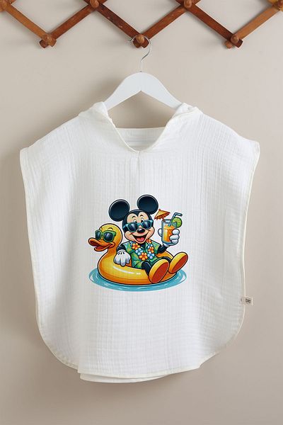Tuğba Kuğu 4 Layer Muslin Poncho - Summer Vibes