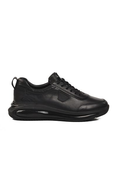 WALKWAY Μαύρο Γνήσιο Δερμάτινο Ανδρικό Sneaker Sucre M Model