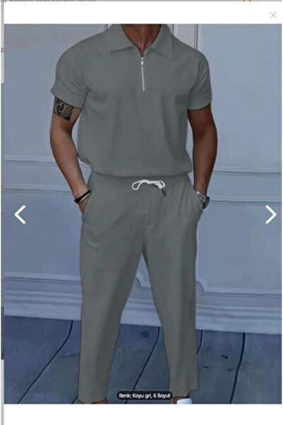 Derays Men's Half Zipper Double Fit Suit