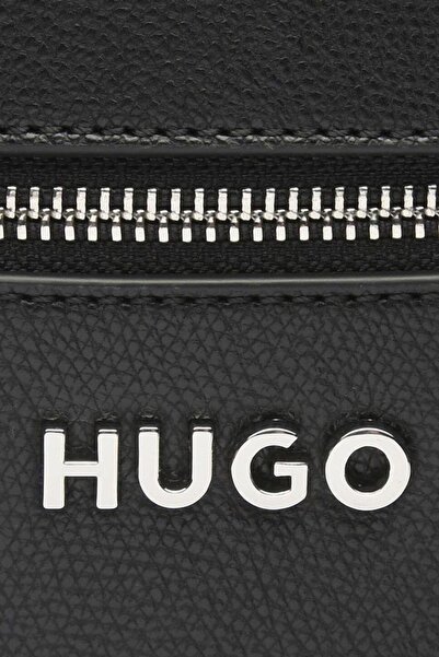 HUGO Kadın Marka Logolu Ayarlanabilir Omuz Askılı Sırt Çantası Siyah