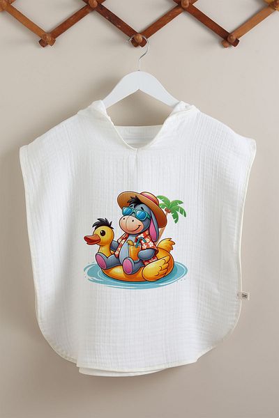 Tuğba Kuğu 4 Layer Muslin Poncho - Summer Vibes