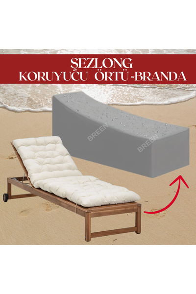 Breen Şezlong Koruma Örtüsü, Koruyucu Kılıf, Su Geçirmez, Güneşten Korur, Toz ve Kir Önleyici Branda