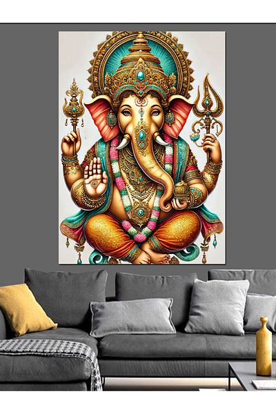 Tablomega Pânză decorativă cu desen Ganesh - MDF Lemn