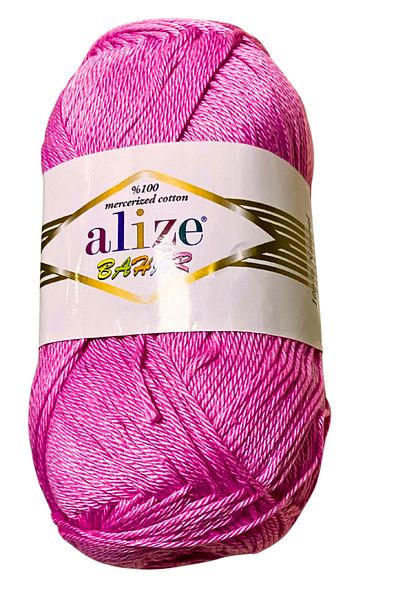 Alize 100% Mercerized Cotton Batik Hand Face, 98 Pink Skirt, Blouse, Pareo, Amigurami