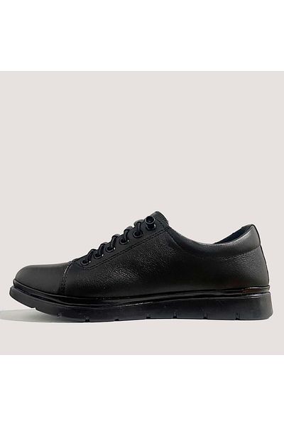 Bulldozer Women's Leather Laceless Casual Shoes 250782   - Black - 37