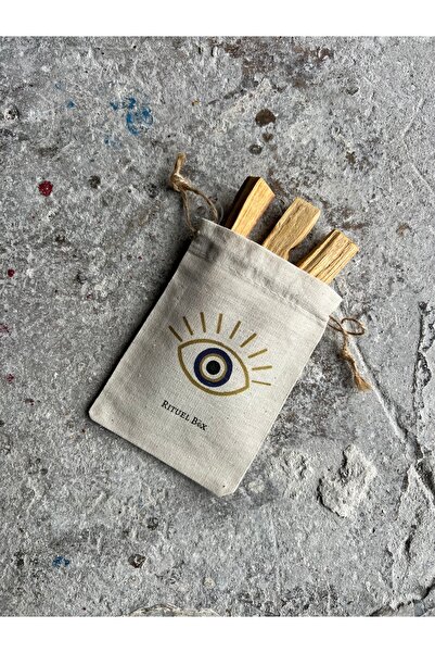 Ritüel Box Sembollü Keten Kesede PALO SANTO