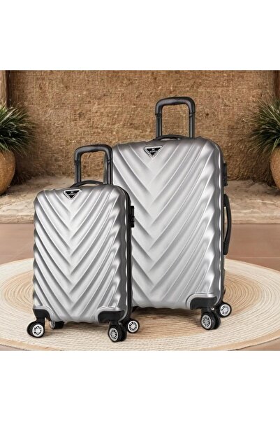 My Valice Lotus Abs Kabin Ve Orta Boy Gri 2'li Valiz Seti