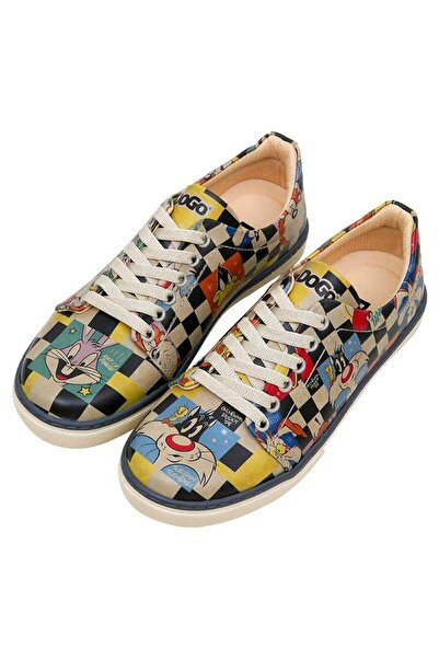 Dogo Kadın Vegan Deri Çok Renkli Sneakers - Warner Bros You-re-Despicable Tasarım