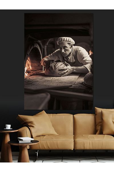 Tablomega Bread Making Baker Decorative Canvas - Mdf Wooden Painting