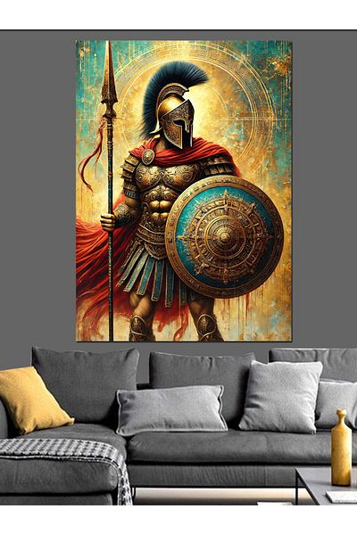 Tablomega Armored Roman Military Decorative Canvas - Mdf Wood Art Print