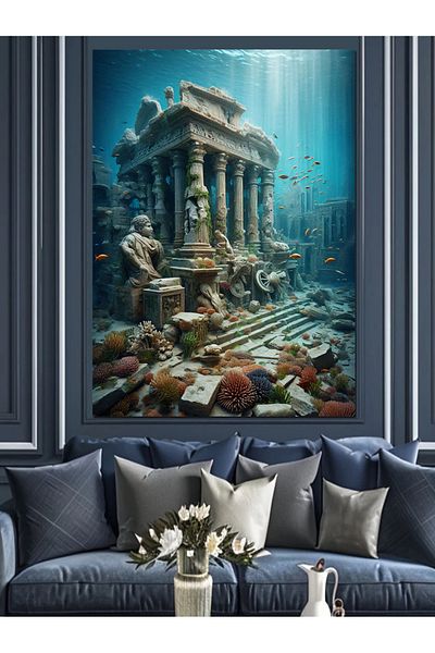 Tablomega Pânză decorativă Sunken City - Lemn MDF
