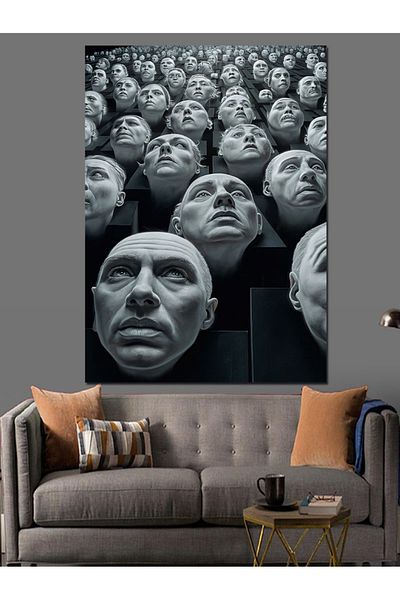 Tablomega Pânză decorativă Human Field - Lemn MDF