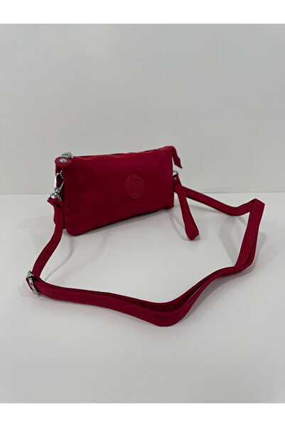 Sanmorris Women's Crinkle Fabric Hand and Cross Strap Coin Compartment Pen Holder/Wallet Type Makeup Bag