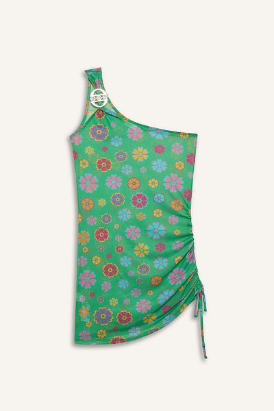 DeFacto Mini-Strandkleid mit One-Shoulder-Blumenprint - Declara x DeFacto C5799AX24HS