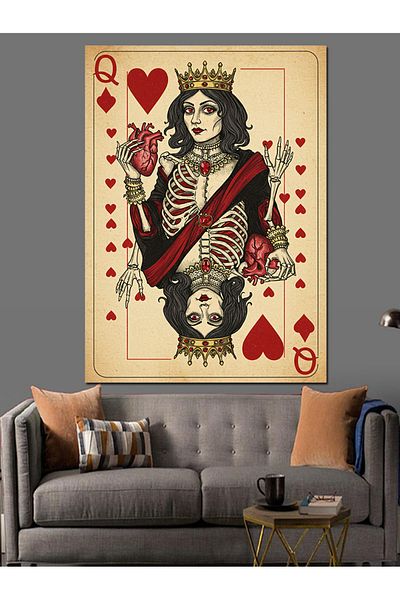 Tablomega Pânză decorativă Queen of Cards și Grace - Lemn MDF