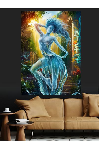 Tablomega Διακοσμητικός καμβάς Water Fairy - Ξύλινη επιφάνεια MDF