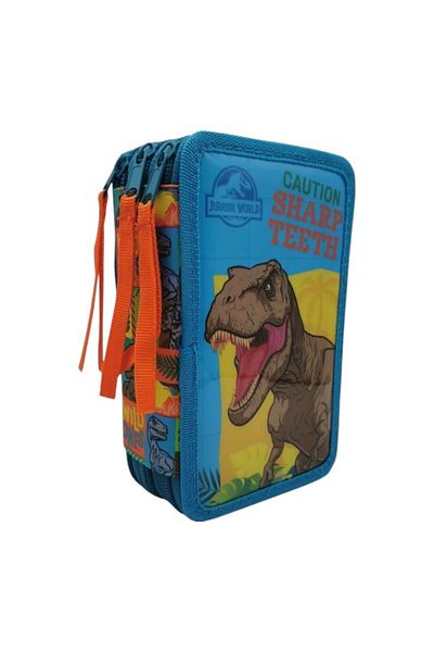 JURASSIC WORLD Penar ehipat, 3 compartimente, 40 piese, Albastru, Jurassic World