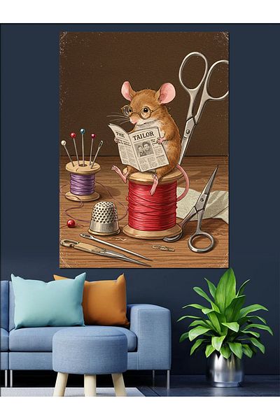Tablomega Stitch and Mouse Art Decorative Canvas - Mdf Wooden Painting
