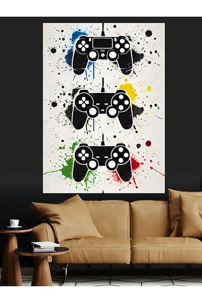 Tablomega Gamepad și Canvas Decorativ Artă Digitală - MDF Lemn