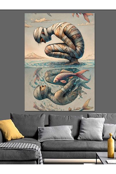 Tablomega Charming Submarine Figure Decorative Canvas - Mdf Wooden Painting