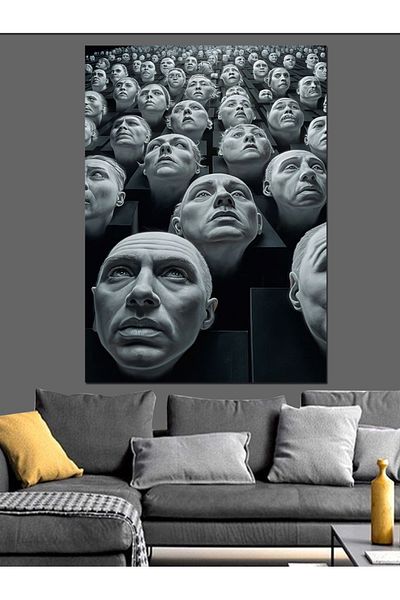 Tablomega Pânză decorativă Human Field - Lemn MDF