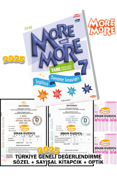 Kurmay Yayınları 7 MORE&MORE INGILIZCE DENEME SINAVLARI (SELFIE TEST) - Sinan...