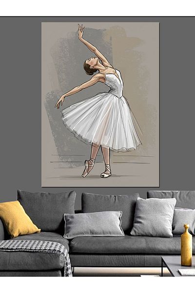 Tablomega Ballerina and Elegance Decorative Canvas - Mdf Wooden Painting