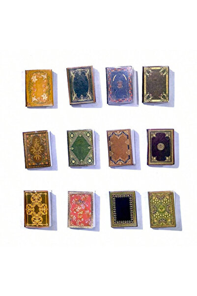 Choice مجموعة كتب بيت الدمية المصغرة بمقياس 1:12، 12 قطعة - إكسسوارات ديكورية...