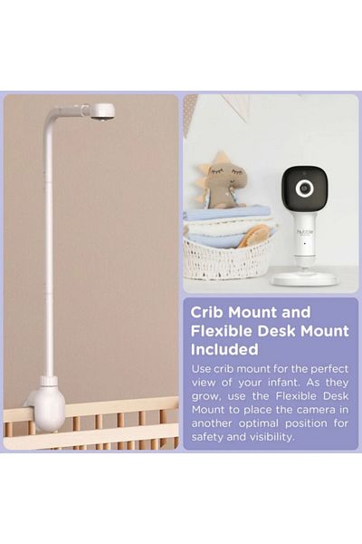Hubble Connected SkyVision AI Camera with Adjustable Crib Mount
