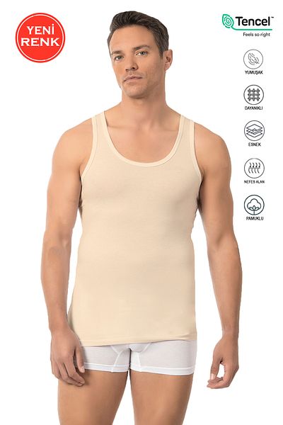ÖZKAN underwear Özkan 10852 Men's Premium Fabric Cotton Modal Flexible Comfortable Thick Strap Undershirt