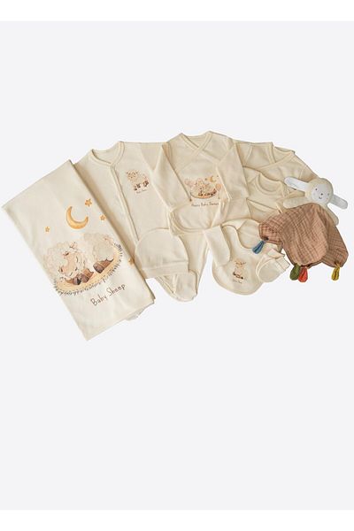 kitikate Natural 12-Piece Bodysuit Set Organic Mother and Lamb