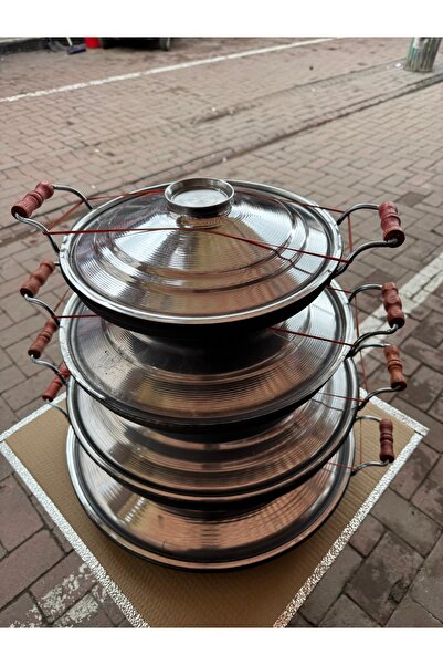 SOBACI AYDIN 40cm Duvarlı Et Kavurma Sacı Kalın Saç Kavurma Özel Üretim Wok T...