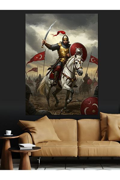 Tablomega Hero on Horse Decorative Canvas - Mdf Wooden Painting