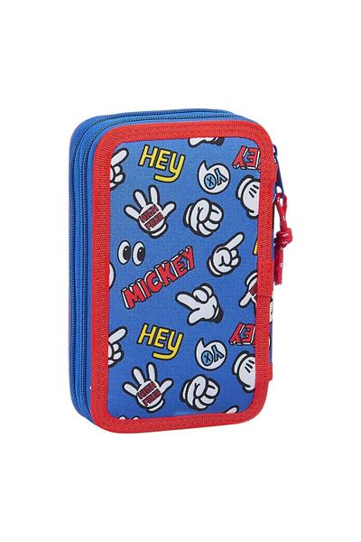 Mickey Mouse Fitted pencil case, 12.5x19.5x6.5 cm, Multicolor, Disney Mickey Mouse