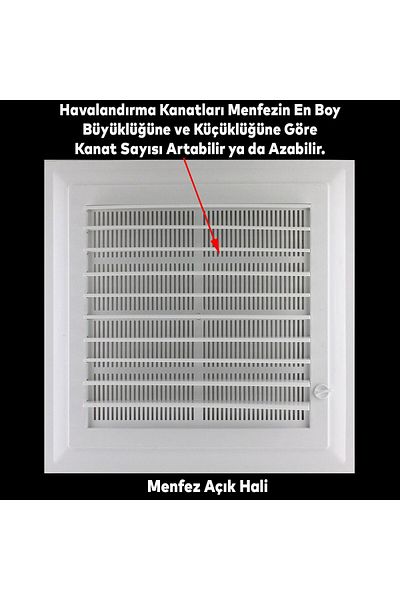 NZB 40X40 cm White Grille Bathroom Wc Toilet Ventilation Plastic Shutter