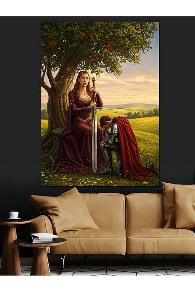 Tablomega Mother and Child's Nature Peace Decorative Canvas - Mdf Wooden Painting
