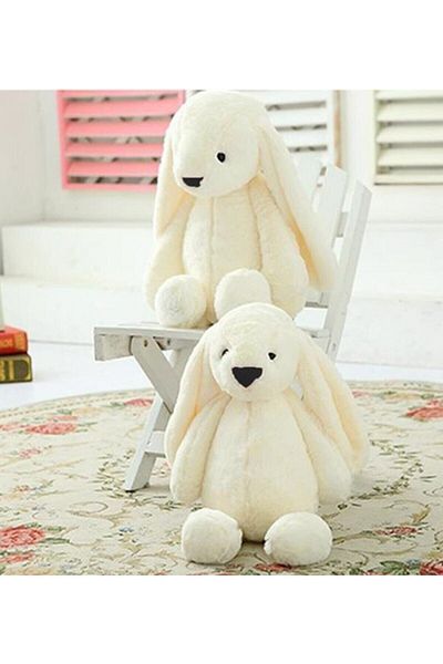 Simbat Oyuncak White Colored Long Ear Plush Rabbit - 45 Cm