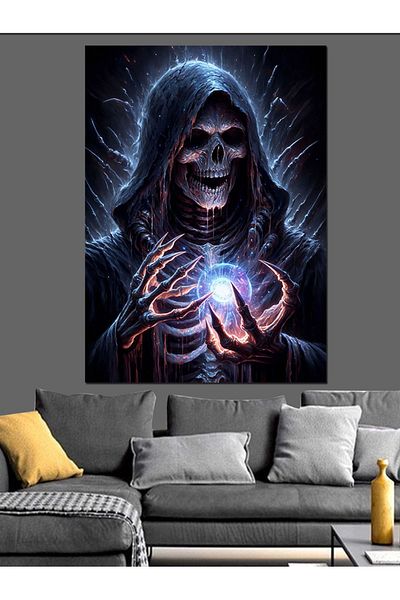 Tablomega Pânză decorativă cu schelet de vrăjitor - Lemn MDF