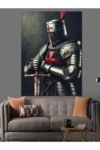 Tablomega Pânză decorativă Cavaler blindat - Lemn MDF